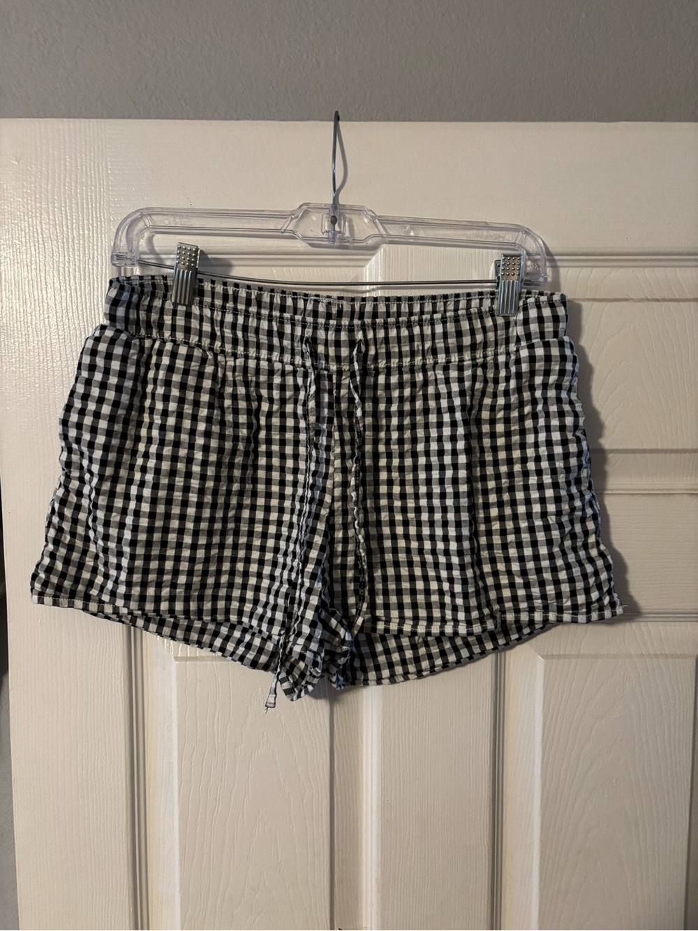 H&M Black and White Gingham Shorts